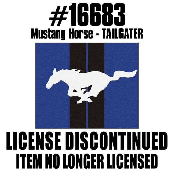 Mustang Horse Tailgater Rug 5'x6' - Blue