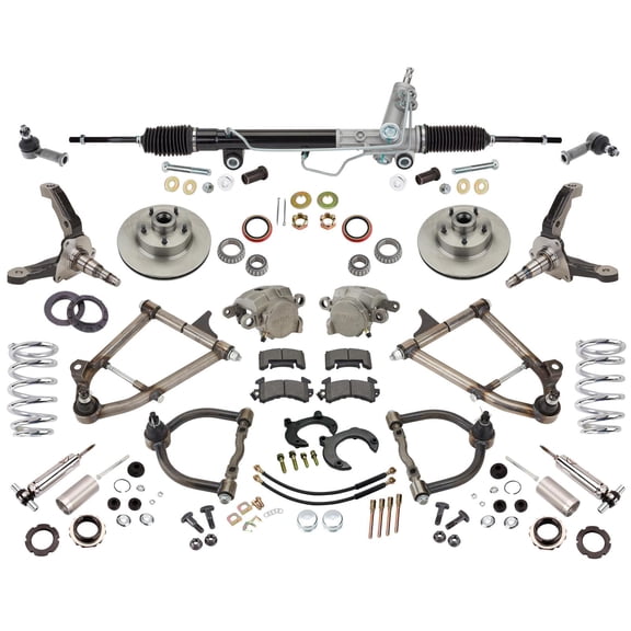 Mustang II IFS Hub-to-Hub Independent Front End Suspension Kit, Tubular Control Arms, 700 Rated Coilovers, Power Rack, 5 x 4-3/4" Bolt Pattern