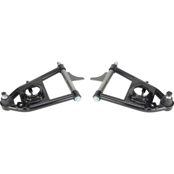 Mustang II Tubular Lower A-Arms, Stock Spring, No Strut, Black