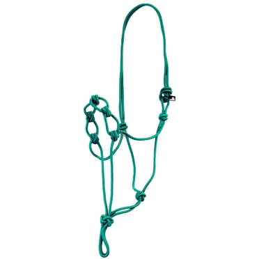 Mustang Side Pull Rope Halter with Braided Nose Bl - Walmart.com