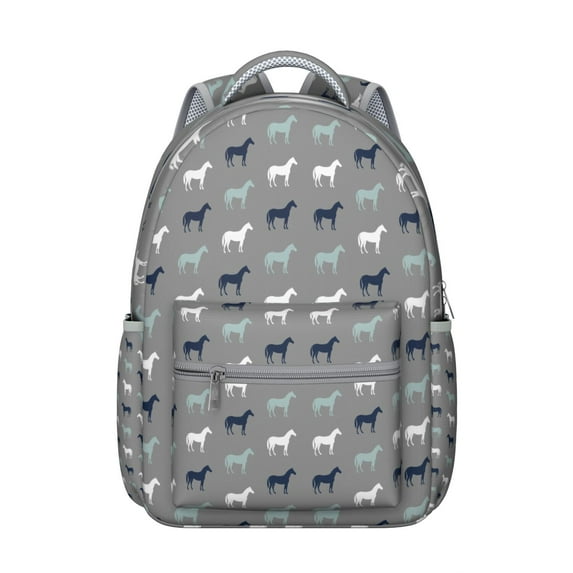 Mustang Legacy Backpack - Durable Waterproof School Bag with Horse Print - Perfect Equestrian Backpack for Students Who Love Horses