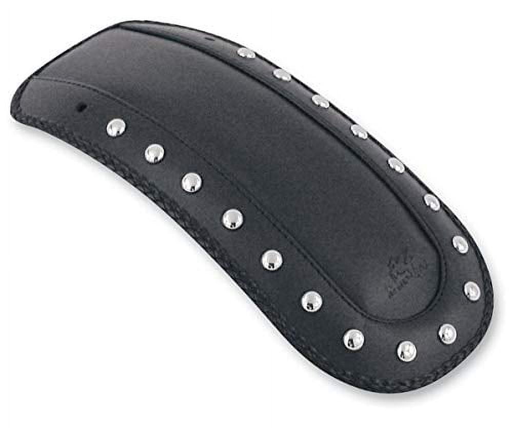 Mustang Motorcycle Felt-backed to protect paint Unique fender bibs with Chrome studs, Black