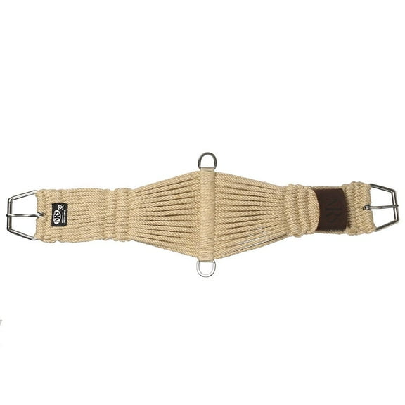 Mustang NRS Mohair Roper Cinch With Nylon Center Tan 32