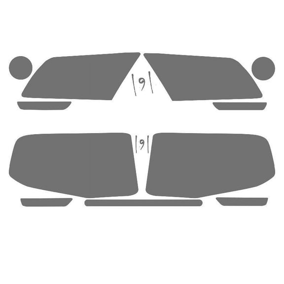 Mustang (Non-GT) Pre-Cut Vinyl Overlay Complete Headlight and Taillight Plus Tint (2010 2011 2012) Light