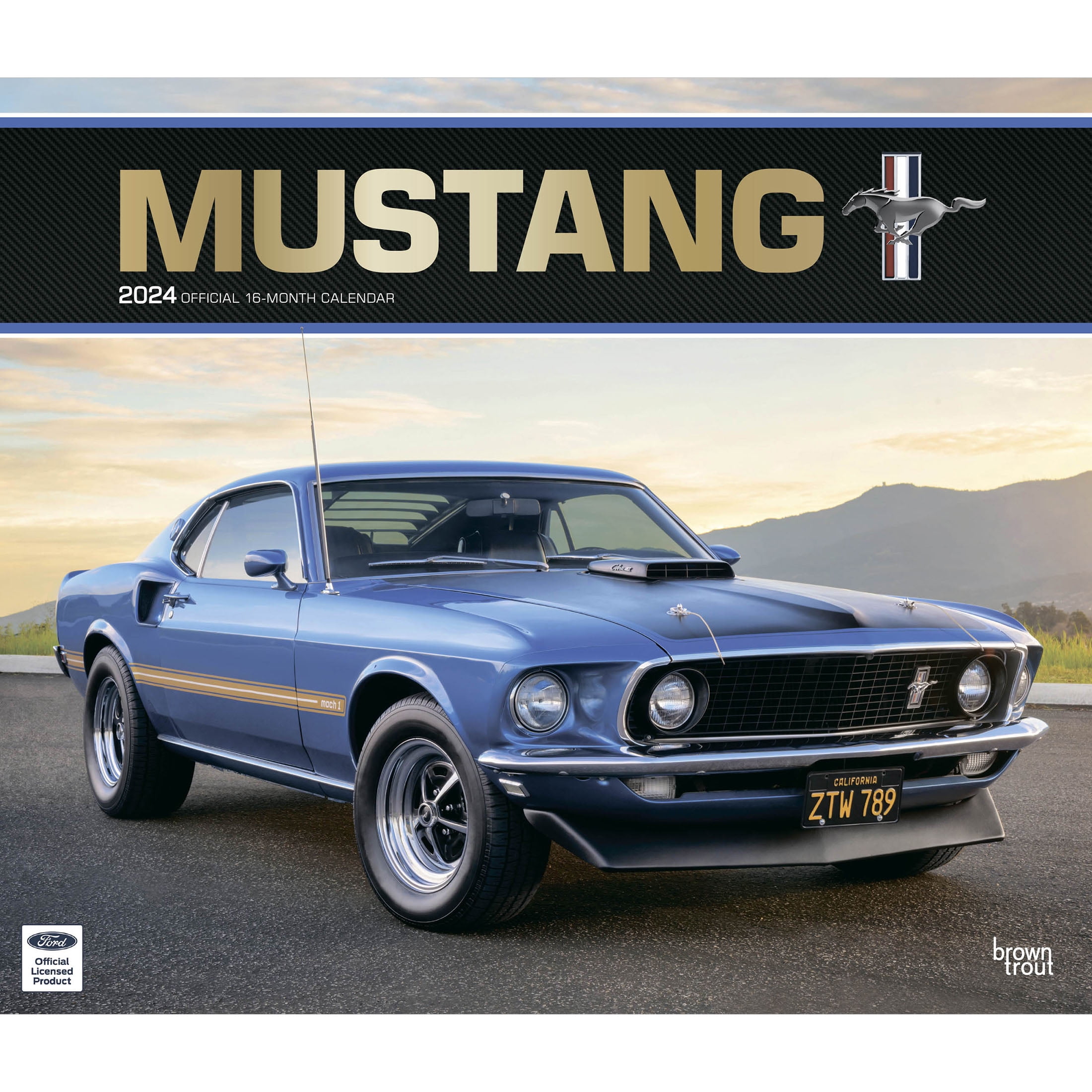 Mustang OFFICIAL 2025 14x24" (Hanging) Wall Calendar BrownTrout