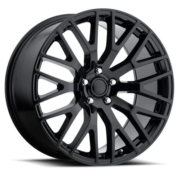 Mustang Performance Custom Wheel 20x8.5 inch 5-114.3 Bolt-Pattern 35 Offset Gloss Black Rim Style Mesh for Passenger