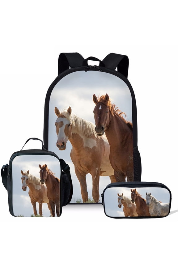 Mustang Personality Student School Bag Lunch Bag,G