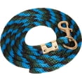 thumbnail image 1 of Mustang Poly Lead Rope 9ft. with Bolt Snap, Grey/Burgundy/Cream, 1 of 4