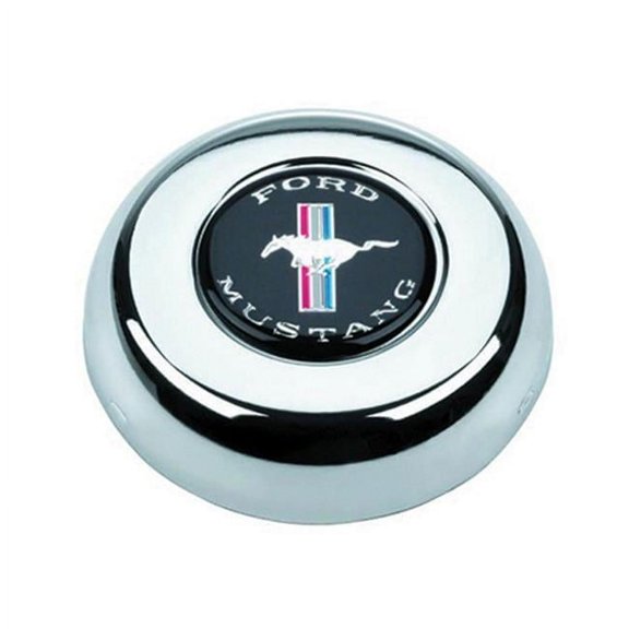Mustang Pony Logo Horn Button for Classic & Challenger Series Wheels - Chrome