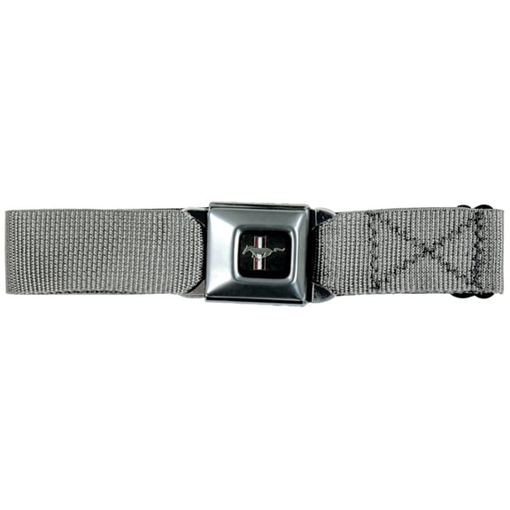 Mustang Seatbelt - Silver Web Belt