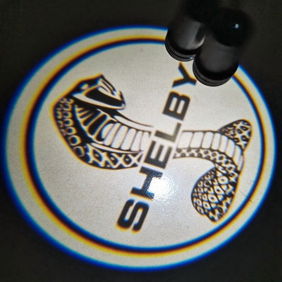 Mustang Super Snake Shelby Car LED Door Lamp Laser Projector  Ghost Shadow Logo Badge Rearview Mirror Emblem Light
