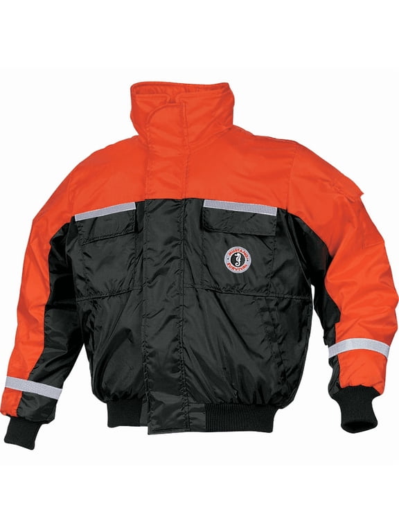 Classic Flotation Bomber Jacket - Orange/Black, Large