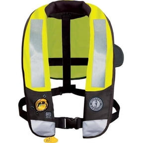 Mustang Survival High Visibility HIT Inflatable PFD Yellow/Green Auto Hydrostatic