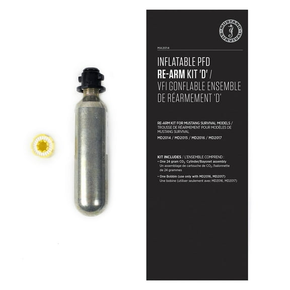 Mustang Survival Rearm Kit D for M.I.T. 100 Inflatable PFDs with CO2 Cylinder