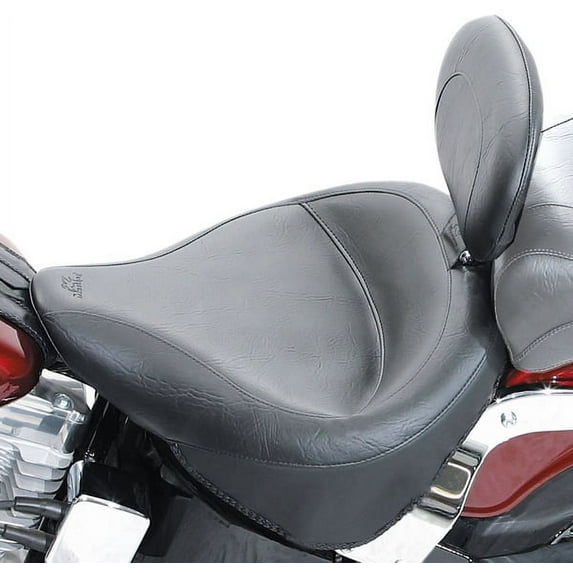 Mustang Wide Vintage Solo Seat w/Driver Backrest (79742)