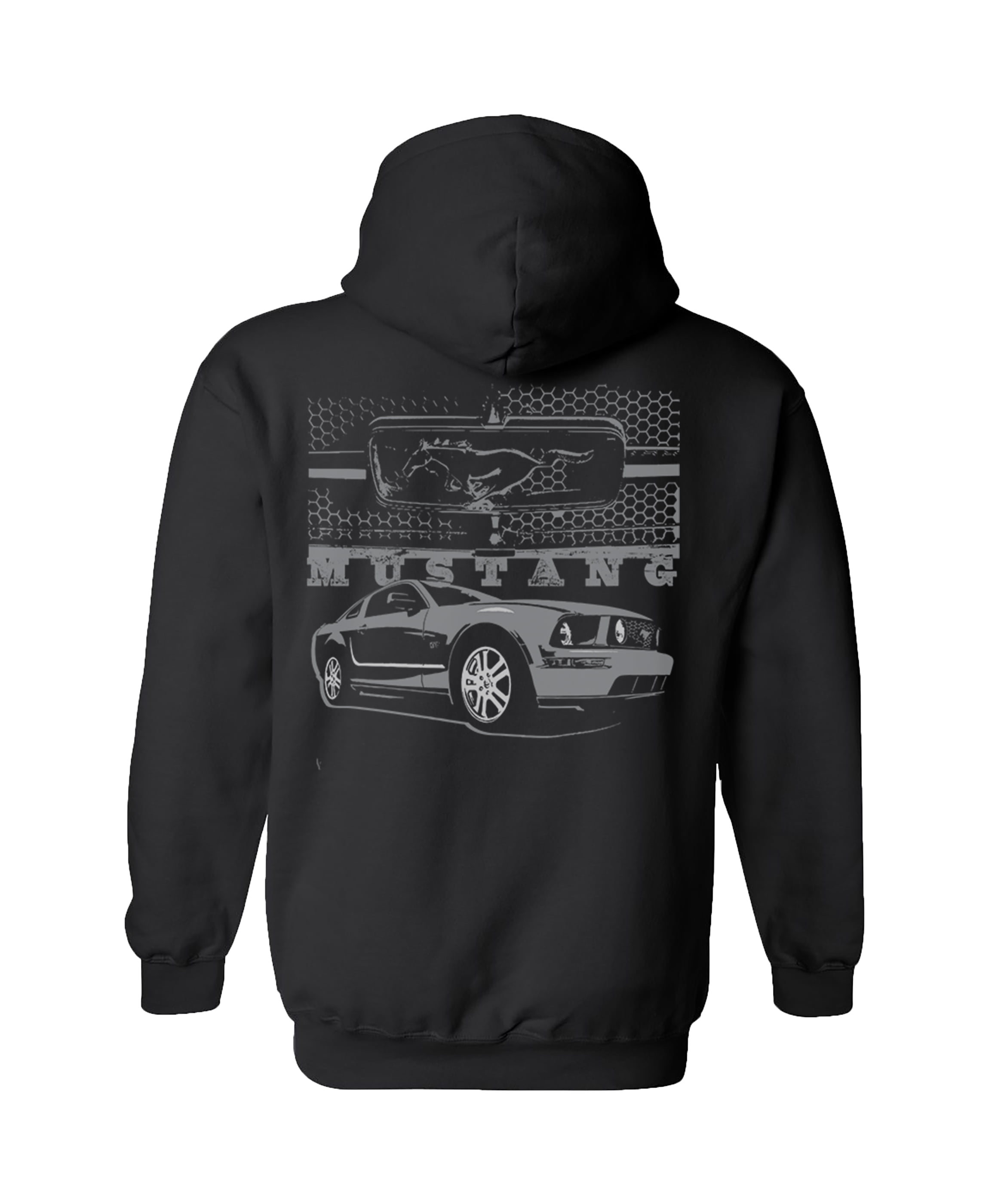 Mustang With Grill Ford Hoodie Hooded Sweatshirt Charcoal 4xl Walmart Business Supplies