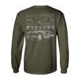 thumbnail image 1 of Mustang With Grill-Ford Long Sleeve Shirt-Military Green-xxl, 1 of 4