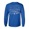 thumbnail image 1 of Mustang With Grill-Ford Long Sleeve Shirt-Royal-xxl, 1 of 4