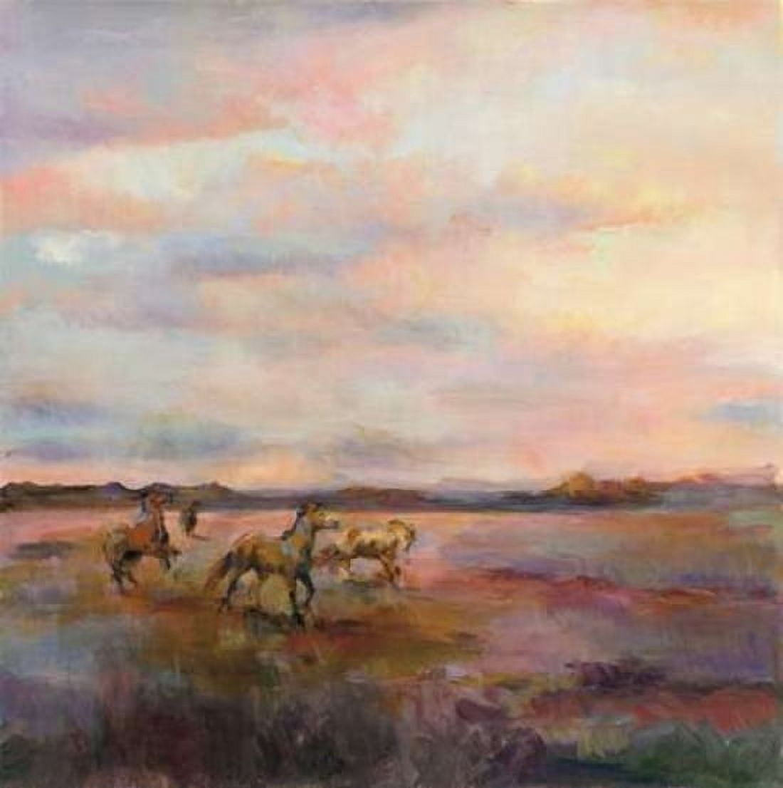 Mustangs Under Big Sky Canvas Art - Marilyn Hageman (24 x 24)