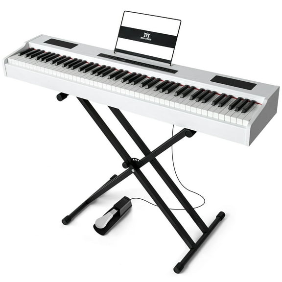 Mustar 88-Key Weighted Digital Keyboard Piano and Portable Stand