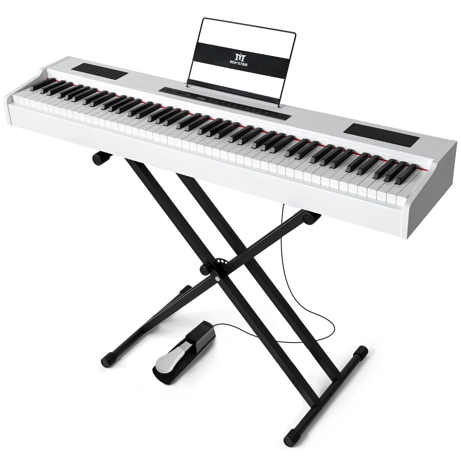Mustar 88 Keys Weighted Digital Keyboard Piano Hammer Action with Stand