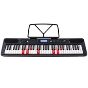 Mustar Portable 61 Key Electronic Lighted Up Piano Keyboards USB MIDI Black