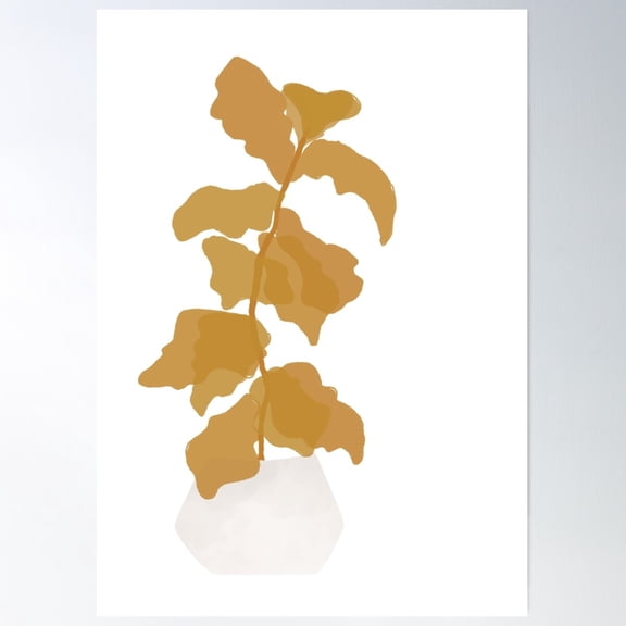 Mustard Plant Poster Wall Art, Modern Wall Decor For Living Room Bedroom, 8x12 UNFRAMED