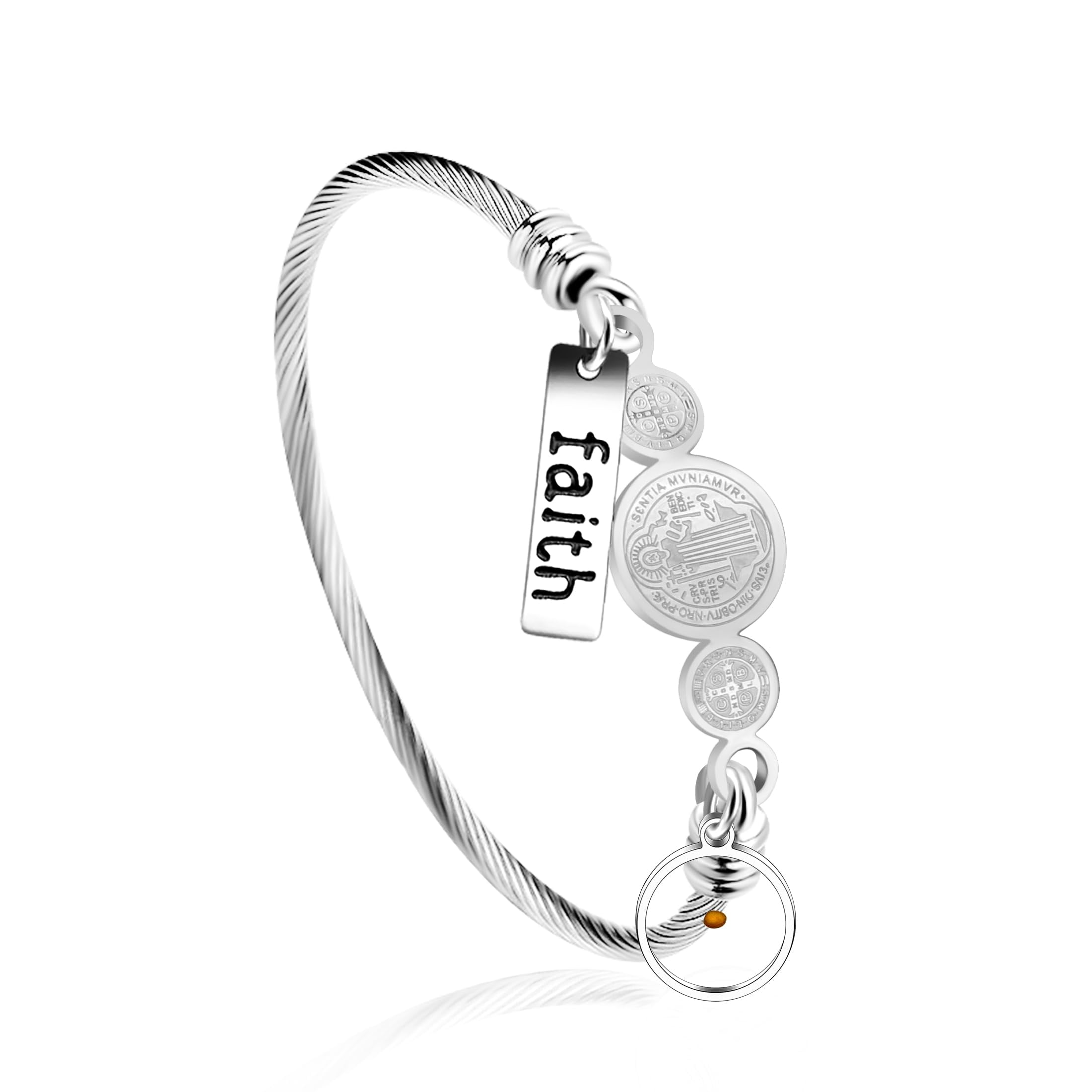 DOWAY Stainless Steel Bangle Bracelets For Women | Gold & Silver Plated, Smooth Polished, Gift Ready