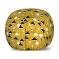 thumbnail image 1 of Mustard Storage Toy Bag Chair, Electricity Related Multitude Ceiling Lamp Retro Drawings Pattern, Stuffed Animal Organizer Washable Bag, Large Size, Dark Yellow Charcoal Grey, by Ambesonne, 1 of 3