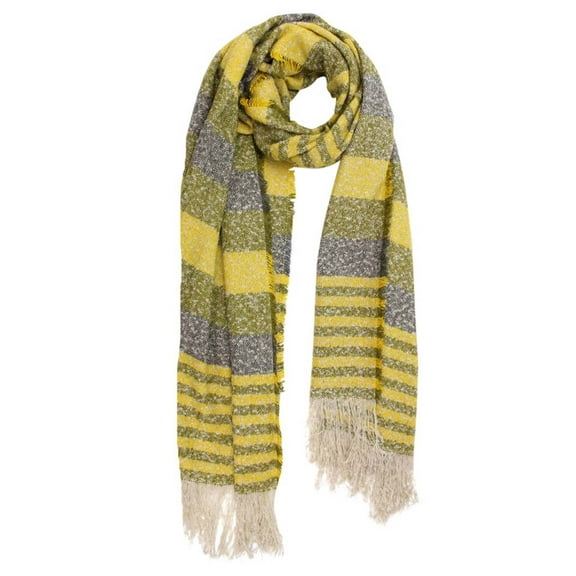 Mustard Winter Mix Knit Oblong Scarf Wrap