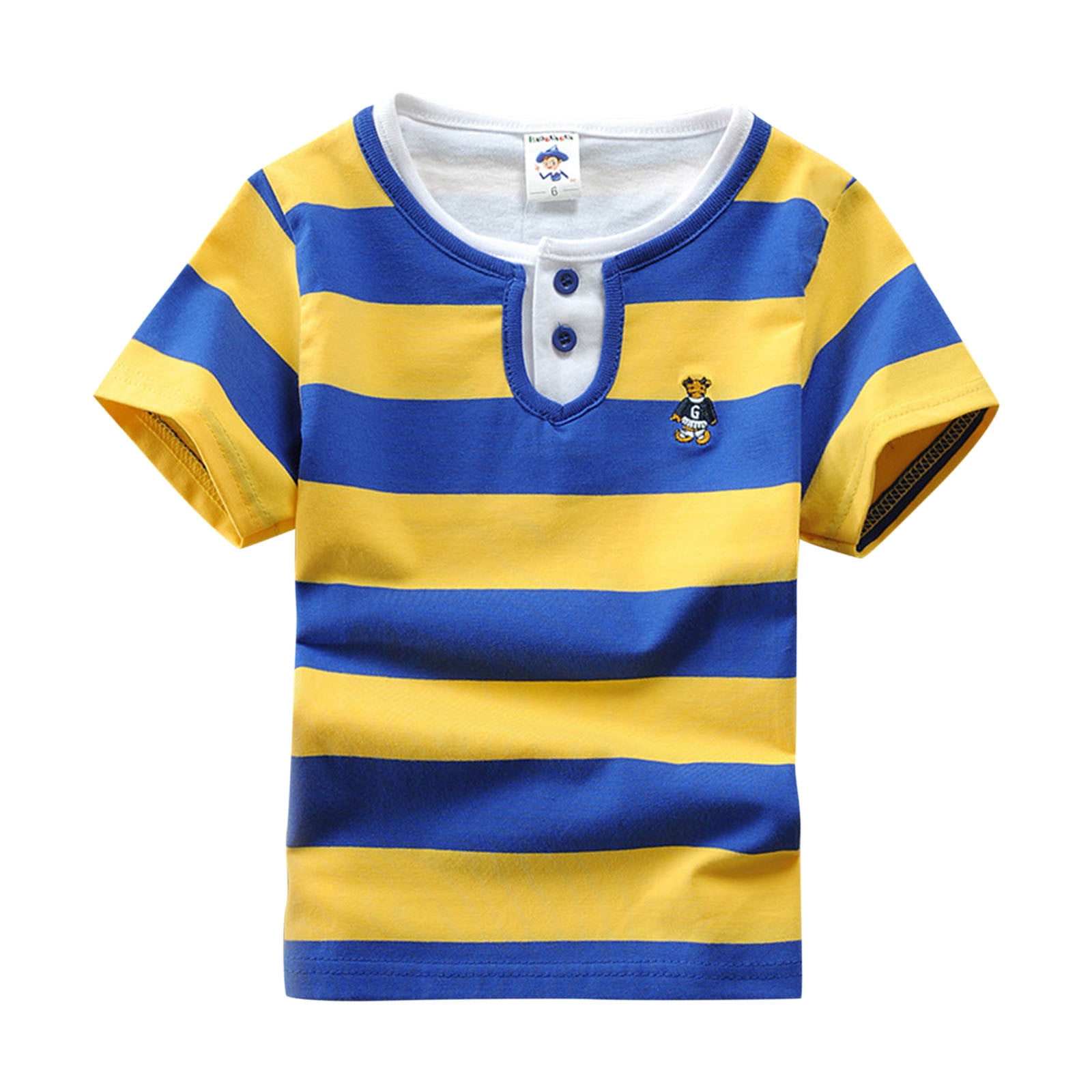 Mustard Yellow Boy Girl Collared Henley Turtleneck Neck Tops for Kids ...