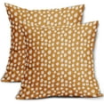 thumbnail image 1 of Mustard Yellow Cream Dots Pillow Covers 18x18 Set of 2 Boho Design Polka Dot Throw Pillows Modern Trendy Print Outdoor Decorative Pillowcase Square Linen Cushion Cases Decor for Sofa Couch Bed, 1 of 5