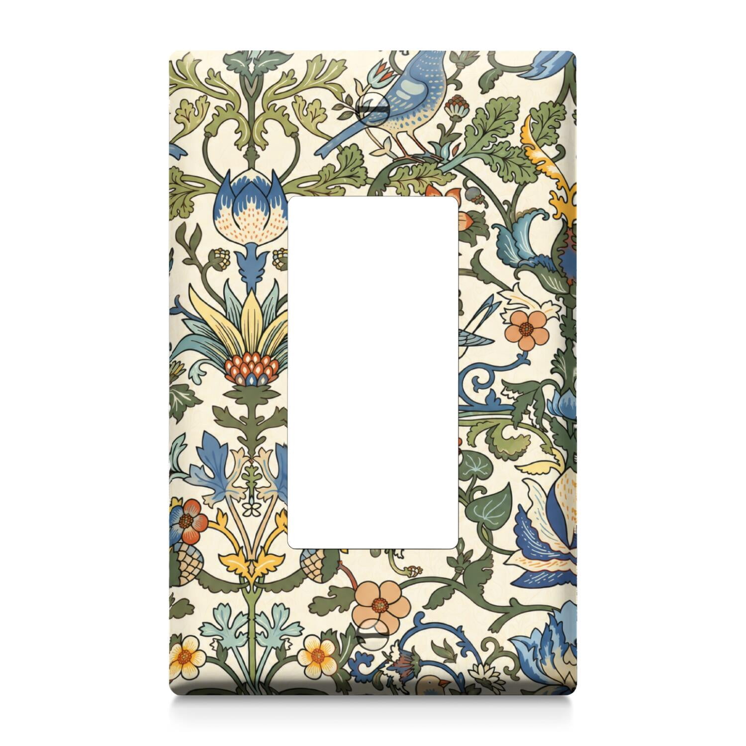 Mustard Yellow, Forest Green and Tan Decorative Art 1-Gang Decorator ...