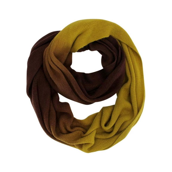 Mustard Yellow Gradient Knit Infinity Scarf