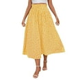 thumbnail image 1 of Mustard Yellow Spandex for Ladies Floral Print Maxi Long Midi Knee High Loose Fit Brunch Boho Skort Juniors 2025 Clothes Trendy XL, 1 of 9