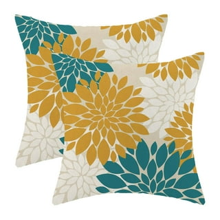 Teal and mustard throw hot sale