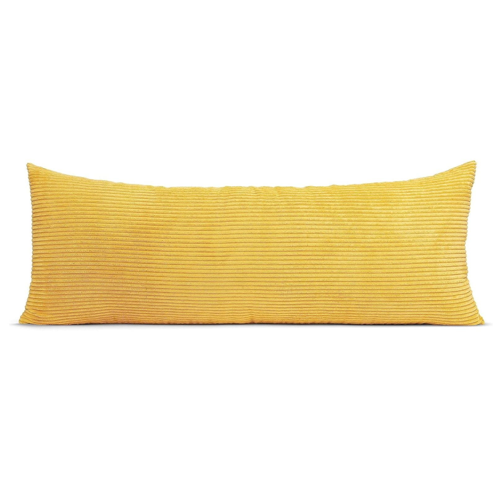 Mustard Yellow Corduroy Kids Body Pillow Cover 54x20