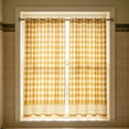 thumbnail image 1 of Mustard Yellow White Gingham Lace Hem Kitchen Curtain,Short Panel Window Valance for Sink,Breakfast Nook,Home Decor, 1 of 5