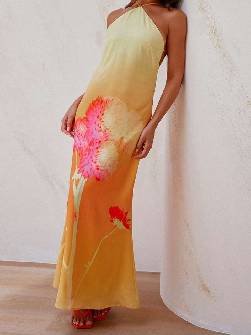 burnt yellow maxi dress Yellow Belted Button-down Long Sleeve Maxi Dress