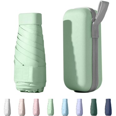 UV Protection Travel Mini Folding Umbrella With Waterproof Case, Sun