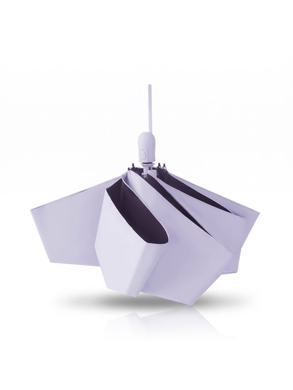 Compact Travel Umbrella, Auto Open and Close, UPF 50+, 7.8 oz,Light Purple