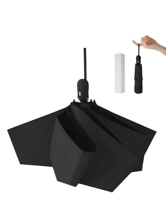 Compact Travel Umbrella, Auto Open and Close, UPF 50+, 7.8 oz,Black