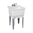 thumbnail image 1 of Mustee 14CP Polypropylene Freestanding Tub Utility Sink with Drain and Faucet, One Size, White, 1 of 2