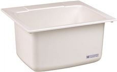 White 25'' Fiberglass Drop-In Utility Sink