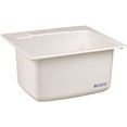 thumbnail image 1 of Mustee 17-Gallon White Fiberglass 25in Rectangle Single Bowl Sink, 1 of 2