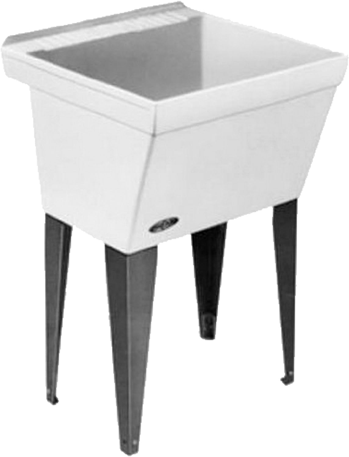 Mustee 17F Utilatub Laundry Tub Floor Mount, 23.5Inch x 23Inch, White