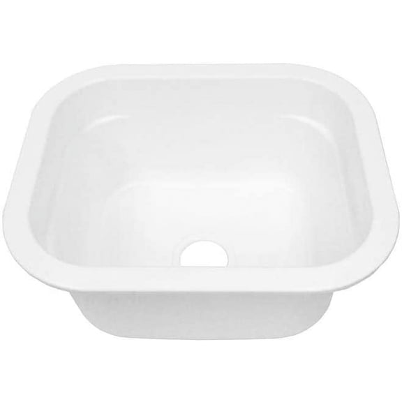 Mustee 22" x 18" Under or Top Mount White Utility Sink