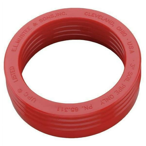 Mustee 3 Dia, Rubber, Red, Drain Seal 65.311