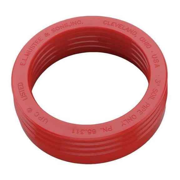 Mustee 3 Dia, Rubber, Red, Drain Seal 65.311