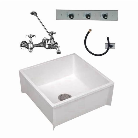 24 in W x 24 in L x 10 in H, Mop Sink Kit 63CM